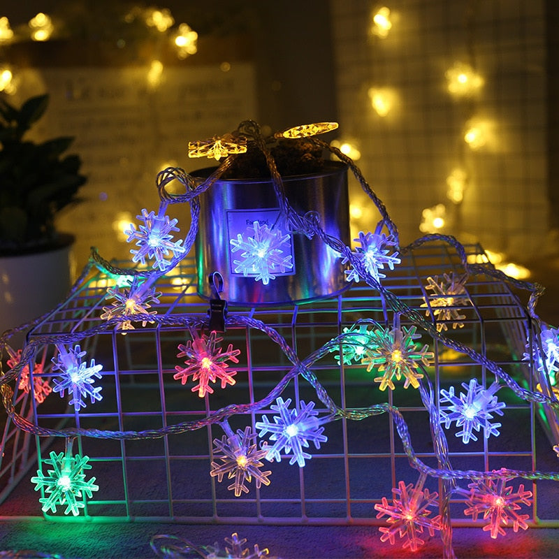 Frosty Illumination: Snowflake String Lights