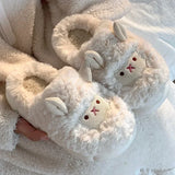 🐑 Fluffy Sheep Slippers – Warm Winter Plush for Men & Women ❄️