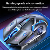 Ergonomic Wireless RGB Gaming Mouse - 3200 DPI, 6 Buttons, LED Backlit