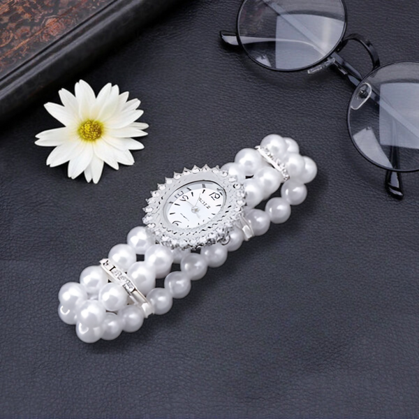 Women’s Pearl Beaded Quartz Watch