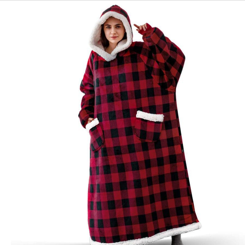 Winter Fleece Hooded Blanket to Keep You Warm and Cozy