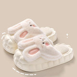 Removable Rabbit Designed Cotton Slippers