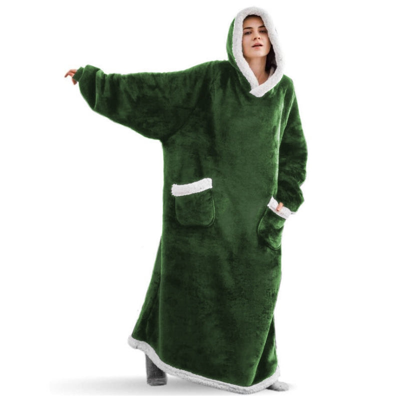 Winter Fleece Hooded Blanket to Keep You Warm and Cozy