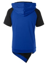 Short Sleeve Drawstring Hooded T-Shirt