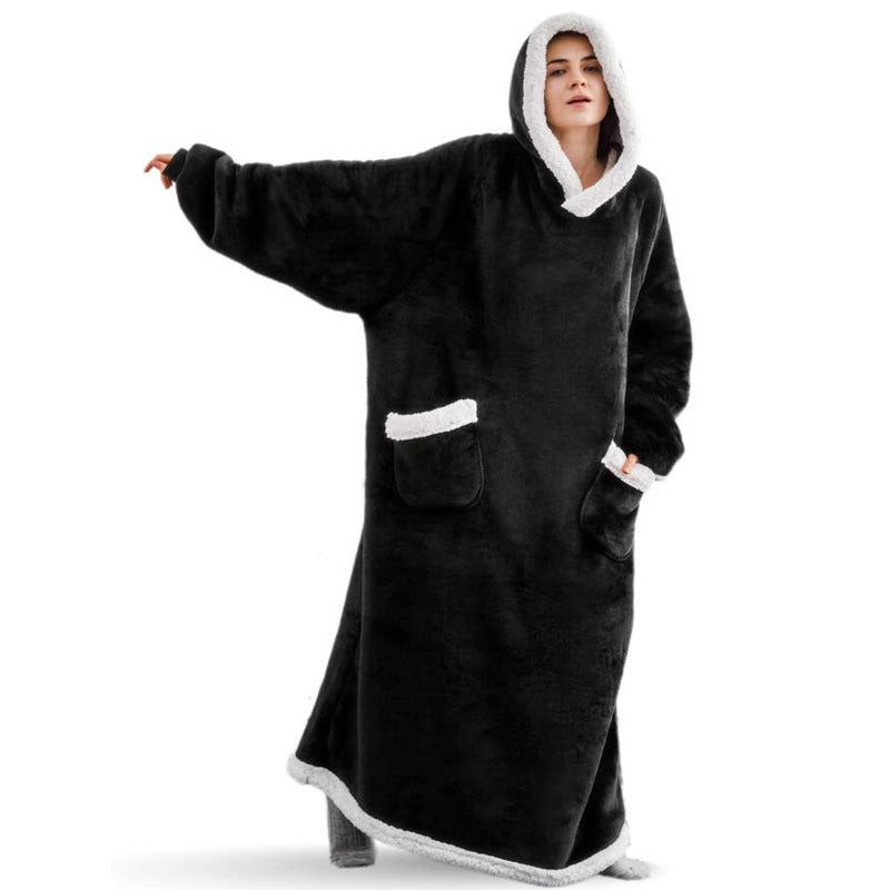 Winter Fleece Hooded Blanket to Keep You Warm and Cozy