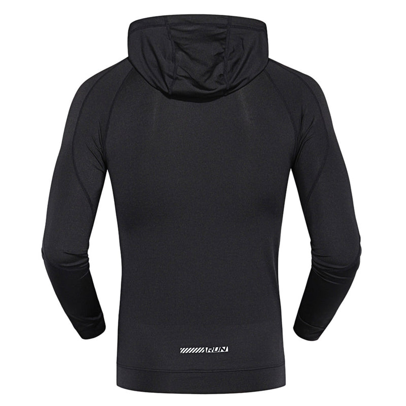 Long Sleeve Quick-Dry Sports Hoodie for Running & Outdoor Activites