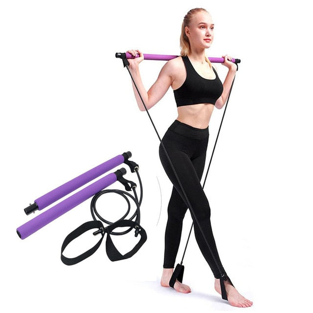 Bodybuilding Crossfit Home Gym Steel Tube & Elastic Bands for the Ultimate Workout