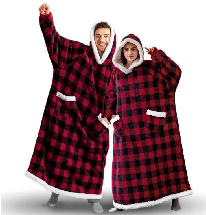 Winter Fleece Hooded Blanket to Keep You Warm and Cozy