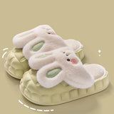 Removable Rabbit Designed Cotton Slippers