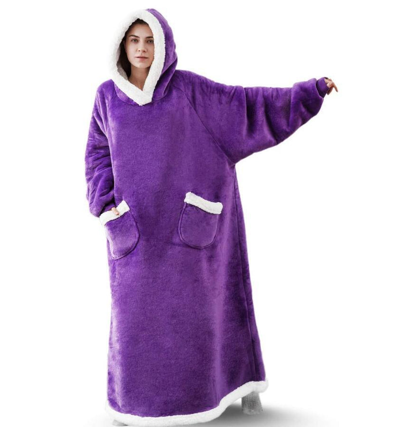 Winter Fleece Hooded Blanket to Keep You Warm and Cozy