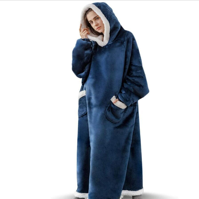 Winter Fleece Hooded Blanket to Keep You Warm and Cozy