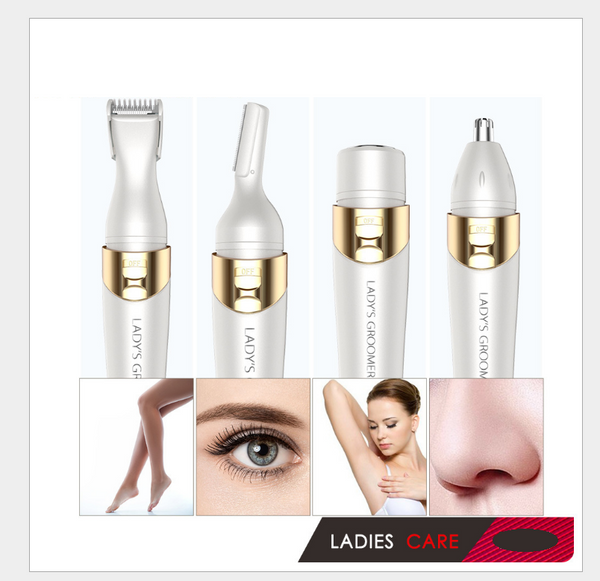Ladies Premium 4 in 1 Grooming Kit for Nose, Eyebrows & More