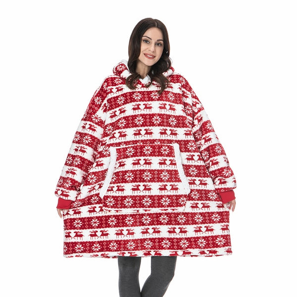 Winter Fleece Hooded Blanket to Keep You Warm and Cozy